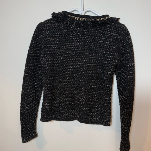 Elegant Black Tweed Blazer - Picture 6 of 10